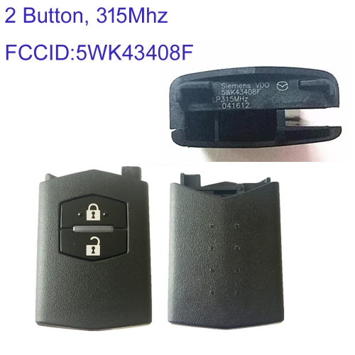 MK540064 2 Button 315mhz Smart Key for Mazda Siemens system 5WK43408F Remote Auto Car Key Fob