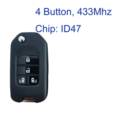 MK180222 4 Button 433Mhz Remote Key Flip Key for H-onda O-dyssey Elysion Auto Car Key With ID47 Chip