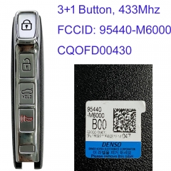 MK130131 3+1 Button 433MHz Smart Key for Kia Forte 2018-2020  Car Key Fob Keyless Go 95440-M6000 CQOFD00430 With ID47 Chip