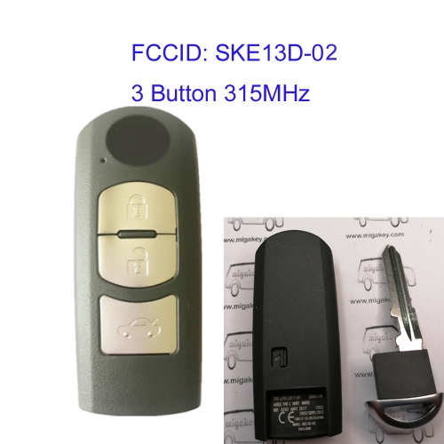 MK540047 3 Button 315MHz Smart Key Control for Mazda Atezi Remote Auto Car Key Fob SKE13D-02