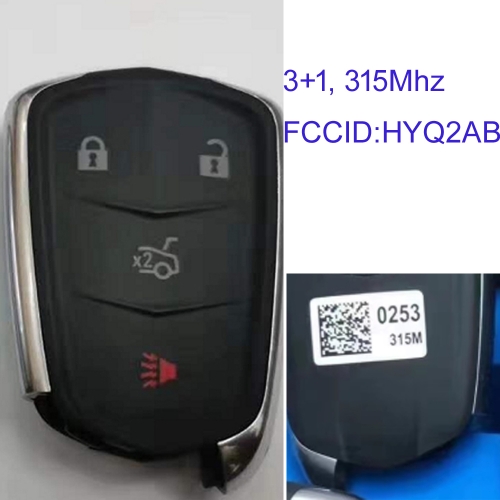 MK340033 Original 3+1 Button 315Hz Smart Key Remote Control for C-adillac CT6  HYQ2AB Keyless Go Auto Car Key Fob