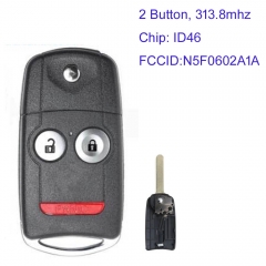 MK550016 2 Button 313.8Mhz Flip Key for H-onda Acura  MDX RDX TL TSX ZDX 2007 2008 2009 2010 1011 2012 2014 Auto Key Remote with ID46 Chip FCCID MLBH