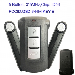 MK350043 5 Buttons 315Mhz Smart Key for M-itsubishi FCCID:G8D-644M-KEY-E With ID46 Chip Auot Key Fob