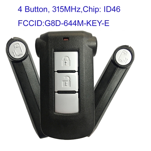MK350044 4 Buttons 315Mhz Smart Key for M-itsubishi FCCID:G8D-644M-KEY-E With ID46 Chip Auot Key Fob