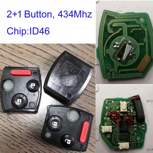 MK180228 Original 2+1 Button 433MHz 46 Chip Remote Control for Honda CRV Civic