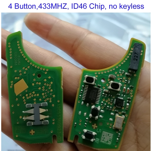 MK270059 Original 4 Button 433MHz Remote Key Control PCB for B-uick Auto Car Key Fob with id46 Chip No Keyless PCB Panel Board
