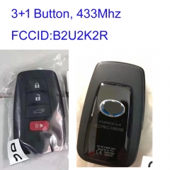 MK190277 3+1 Button 433MHZ Smart Key for T-oyota Corolla B2U2K2R 4A Chip Keyless Go 61E466-0010