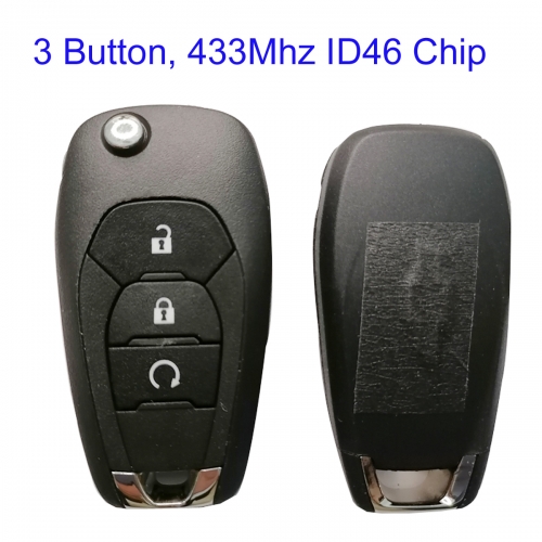 MK280110 Original 3Button 433MHZ Flip Remote Key For Chevrolet Colorado 2020 Auto Car Key Fob With ID46 Chip 13530733 FCCID:2AOUX-13522774