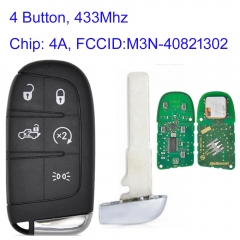 MK330037 Original 4Button 433mhz Smart Key for Fiat 500 500L 500X 2016 2017 2018 2019 Auto Car Key Fob M3N-40821302  M3N40821302  | 735637066 with 4A