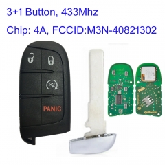 MK330036 Original 3+1Button 433mhz Smart Key for Fiat 500X Auto Car Key Fob M3N-40821302  M3N40821302  | 735637066 with 4A Chip