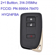 MK490091 2+1 Button 314-315MHZ Smart key  for Lexus X570 NX200t NX300 NX300h PN 89904-78470 HYQ14FBA AG BOARD 2110 Keyless Go