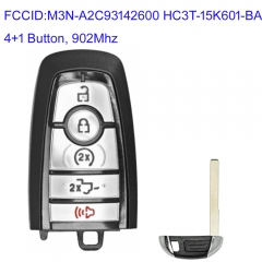 MK160141 4+1 Buttons 902Hz Smart Key for Ford Bronco 2020 - 2021, F-Series 2017 - 2022 Key Fob Remote Keyless Go with Tailgate  M3N-A2C93142600