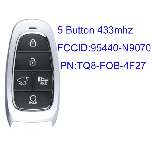 MK140301 5 Buttons 434Mhz Smart Key For H-yundai Tucson 2021-2022  PN: 95440-N9070  TQ8-FOB-4F27 Smart Keyless Go Fob