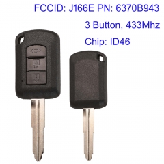 MK350047 3 Buttons 433MHz Head Remote Key for M-itsubishi Lancer 2015 2016 2017-2019 FCCID: J166E PN: 6370B943 with ID46 Chip Key Fob