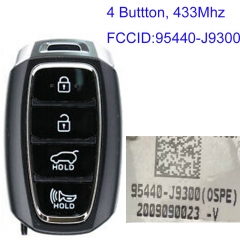 MK140288 4 Button 433MHz Smart Key for H-yundai Kona 2020 FCCID 95440-J9300 Remote Key Fob Keyless Go