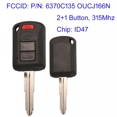 MK350050 2+1 Buttons 315MHz Head Remote Key for M-itsubishi Eclipse 2018 2019 2020 2021 FCCID: P/N: 6370C135 OUCJ166N ID47 Chip