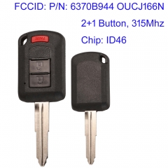 MK350046 2+1 Buttons 315MHz Head Remote Key for M-itsubishi Outlander Sport 2016 2017 2018 2019 Lancer FCCID: P/N: 6370B944 OUCJ166N ID46 Chip