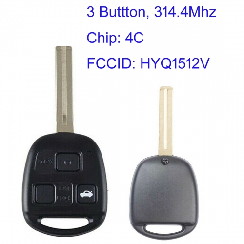 MK490093 3 Button 314.4MHz Smart key for Lexus RX350 RX450h RX400h RX330 EX330 2004-2010 HYQ14ACX with 4C Chip HYQ1512V
