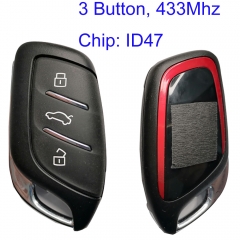 MK390003 Original 3 Button 433MHz Proximity Smart Key Remote for MG MG HS h-ybrid 2018-2021 Auto  Key Fob with ID47Chip keyless Go Red/Blue/Grey