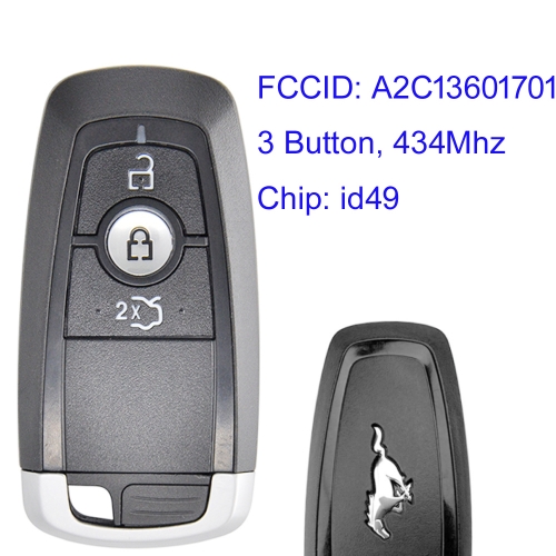 MK160146 3 Buttons 434Mhz Smart Key for Ford Mustang 2018 FCC ID: A2C13601701 5933022 Proximity Key Fob Remote Keyless Go