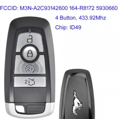 MK160144 4 Buttons 433.92Mhz Smart Key for Ford Mustang 2018 FCC ID: M3N-A2C93142600 164-R8172 5930660 Key Fob Remote Keyless Go