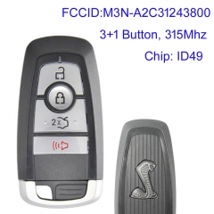 MK160147 3+1 Buttons 315Mhz Smart Key for Ford Mustang Cobra 2015+  FCC ID: M3N-A2C31243800 Proximity Key Fob Remote Keyless Go