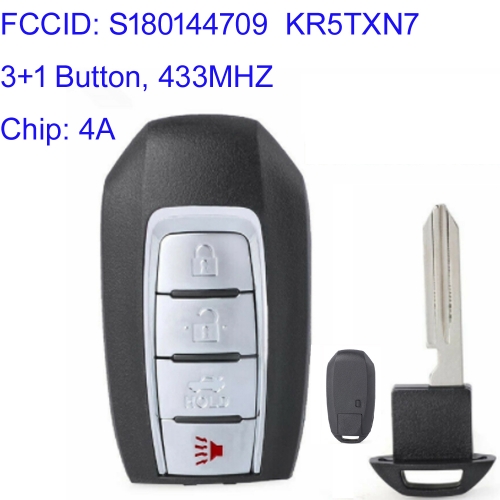 MK220015 3+1 Button 433Mhz Smart Remote Key Fob  for Infiniti Q50 Q60 QX60 2019 2020 FCC ID: KR5TXN7 S180144709 7812D-TXN7 285E3-9NR