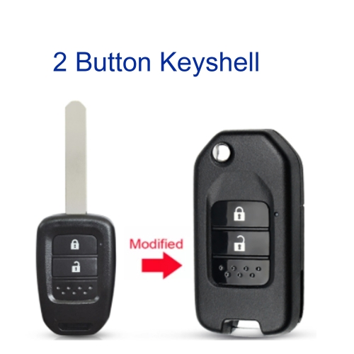 FS180061 Modified 2 Button New Old Style Flip Remote Car Key Shell Case Cover for Honda CRV CR-V Accord Civic Fit Pilot Shell Cover Replacement