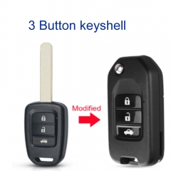 FS180062 Modified 3 Button New Old Style Flip Remote Car Key Shell Case Cover for Honda CRV CR-V Accord Civic Fit Pilot Shell Cover Replacement