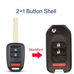 FS180059 Modified 2+1 Button New Old Style Flip Remote Car Key Shell Case Cover for Honda CRV CR-V Accord Civic Fit Pilot Shell Cover Replacement