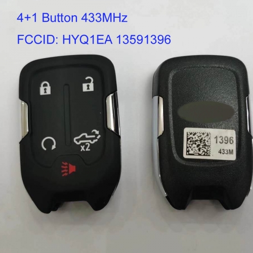 MK290018 4+1 Button 433MHz Smart Key for 2019 GMC S-ierra Auto Car Key  Keyless Entry Remote w/ Engine Start & Tailgate HYQ1EA 13591396