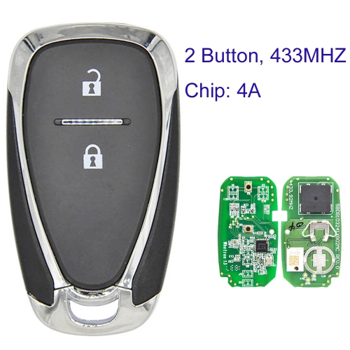 MK280116 2Button 433MHZ Smart Keyless Entry Remote Key For Chevrolet Tracker Orlando JM Trax Keyless Go With 4A Chip