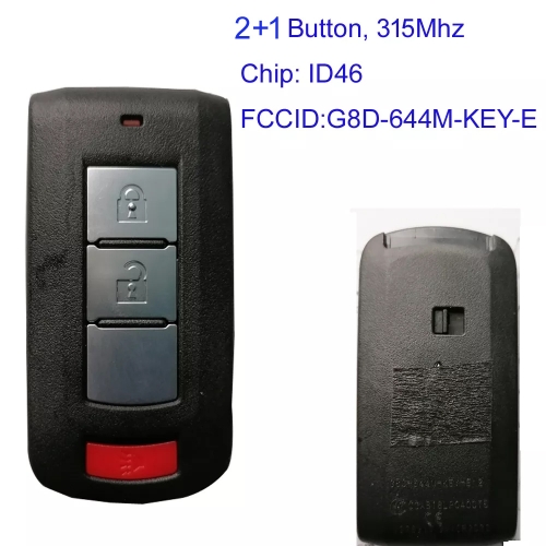 MK350040 2+1 Buttons 315Mhz Smart Key for M-itsubishi Outlander FCCID:G8D-644M-KEY-E With ID46 Chip Auot Key Fob