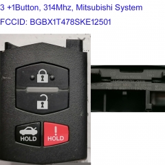 MK540086 3+1 Button 314Mhz Smart Key for Mazda M-itsubishi system Remote Auto Car Key Fob FCCID: BGBX1T478SKE12501