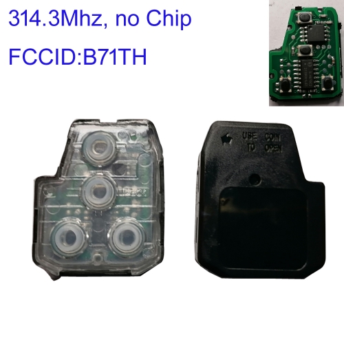 MK190412 2 314.3MHZ ASK  Remote Key Control for T-oyota CHR VITZ YARIS Camry Corolla AQUA FCCID:B71TH