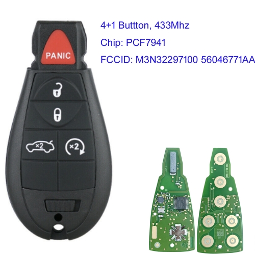 MK310074 Original 4+1 Button 434Mhz Smart Remote Key for DODGE Dart 2012 - 2016 FCCID: M3N32297100  PCF7941 Chip Keyless Remote Key Fob