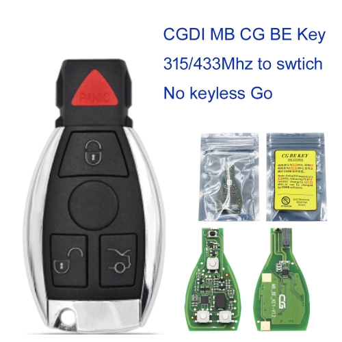 MK100095 3+1 Button 315/434mhz CGDI MB CG BE Key for Benz FBS3 315MHZ/433MHZ Work with CGDI MB Programmer Support All FBS3 and Automatic Recovery