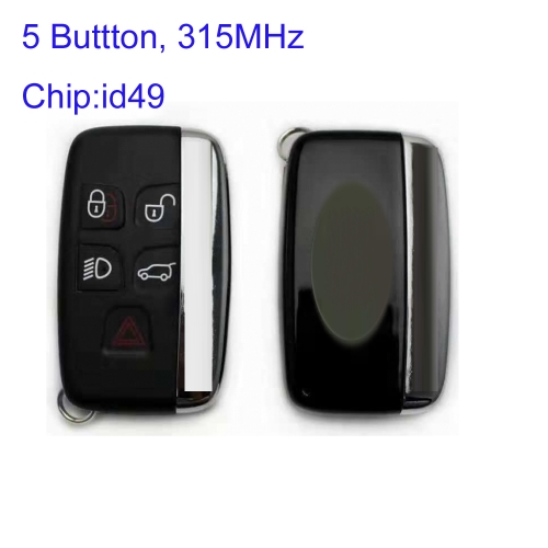 MK260002 4+1 Button Smart Car Key 315mhz ID49 Chip for Range Rover Sport Freelander Auto Key