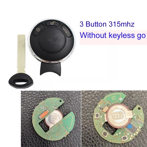 MK110109 3 button 315mhz Smart Key for Mini Cooper auto key NO keyless Entry