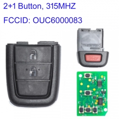 MK280132 2+1Button 315MHz Remote Key for Chevrolet P-ontiac G8 2008-2009 OUC6000083 Car Key Fob