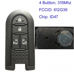 MK190428 4 Button 315mhz Smart Key for T-oyota ID47 Chip Car Key Fob FCCID: 612G36