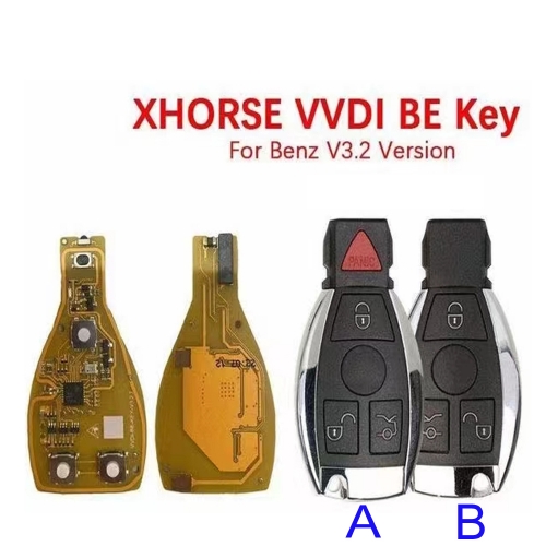 MK100098 3/3+1 Button BE Remote key for Mercedes  Benz V3.2 PCB 315/434MHZ XHORSE VVDI BE Key Newly Improved Version