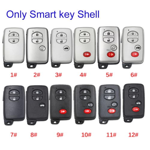 FS190119 2/3/4 Buttons Smart Remote Key Shell Case Fob for T-oyota Corolla Camry Avalon Prius RAV4 Highlander 4 Runner Land Cruiser