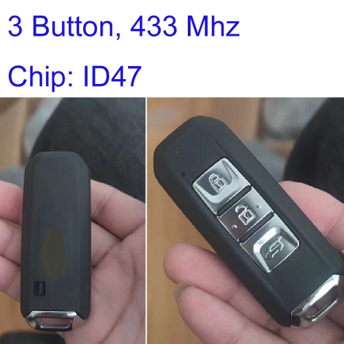 MK280125 3 Button 433MHz Smart Key for Chevrolet Captiva Car Key Fob Remote Control with ID47 Chip