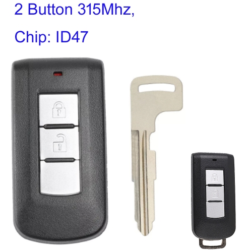 MK350058 315 MHz ID47 Chip 2 Button Smart Remote Key for M-itsubishi Mirage 2016 2017 2018 2019 2020 M003 PCB