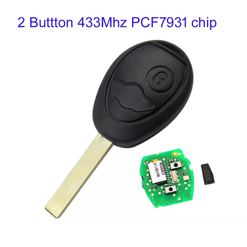 Chiave Completa Mini Cooper R50 R53 – Telecomando 433MHz Vergine Da Programmare, Lama Sostituibile, Qualità Professionale