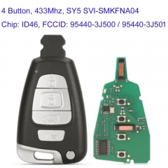 MK140369 4 Button 434MHz Smart Key for H-yundai Veracruz Car Key Fob with id46 Chip Keyless Go SVI-SMKFNA04 95440-3J500 / 95440-3J501