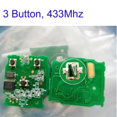MK180261  2 Button Remote Flip Key Fob PCB 433MHZ ID46 Chip for Honda CRV Auto Key Remote PCB Circuit HLIK-1T