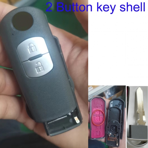 FS540029 2 Button Key Fob Remote Key Shell Case Cover  for Mazda  Auto Car Key Replacement with blade