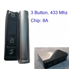 MK720002 3 Buttons Remote Smart Car key 433Mhz For LYNK&CO 01 Auto Car Key Fob 8A Chip Keyless Go